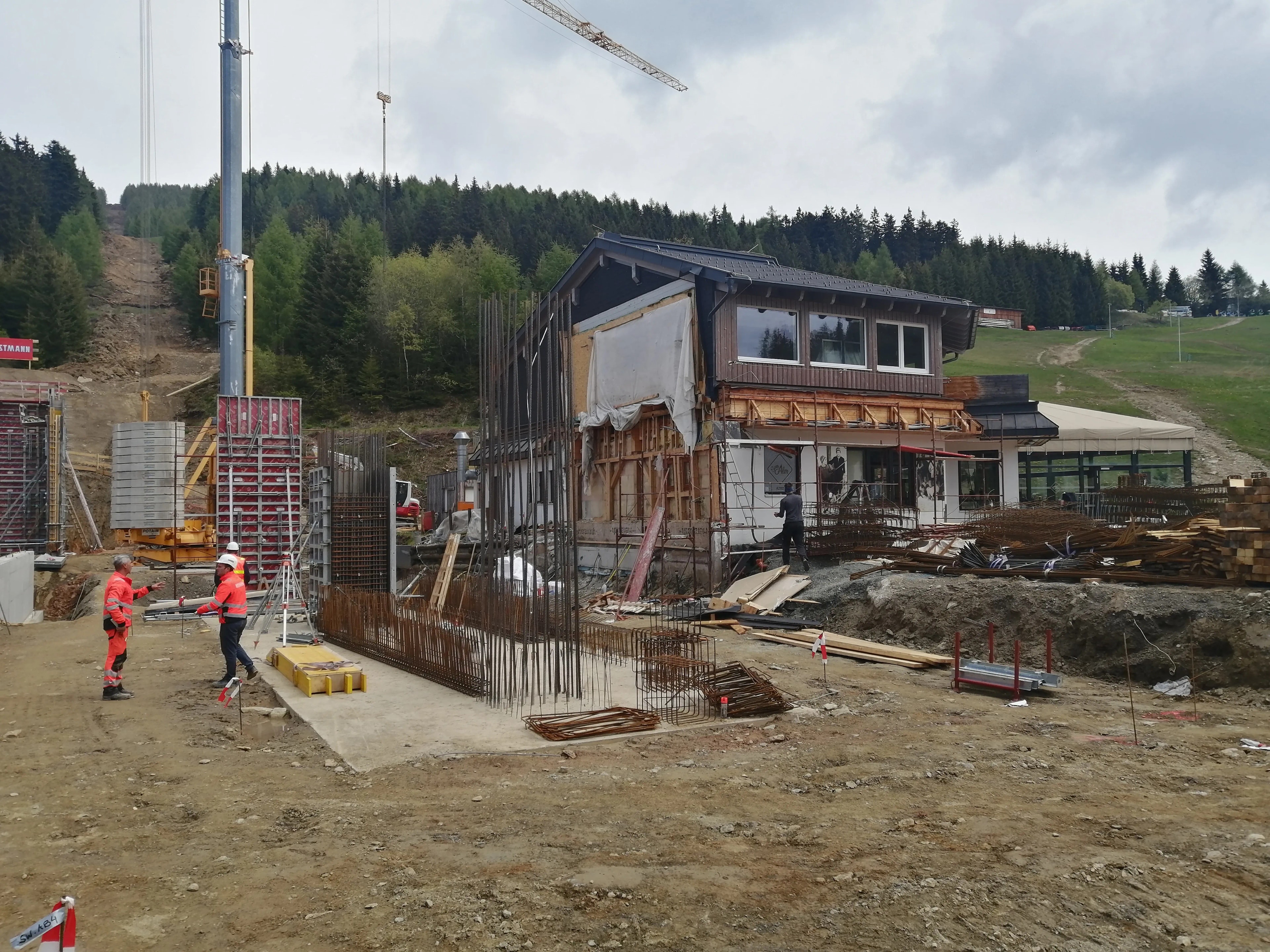 Finaler Abschnitt Gondelbahnhof