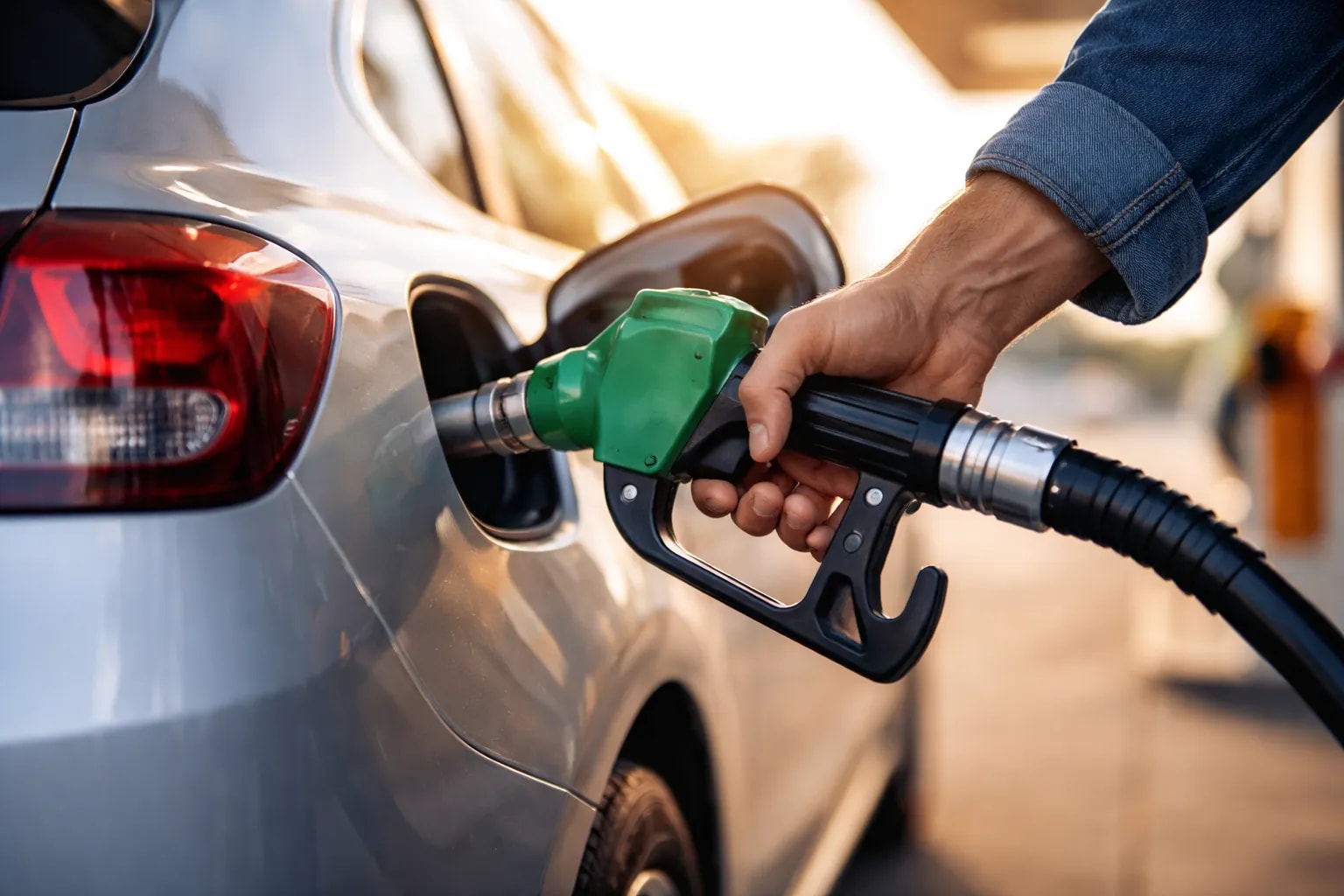 Tanken an der Tankstelle Gerlitzen Kanzelbahn