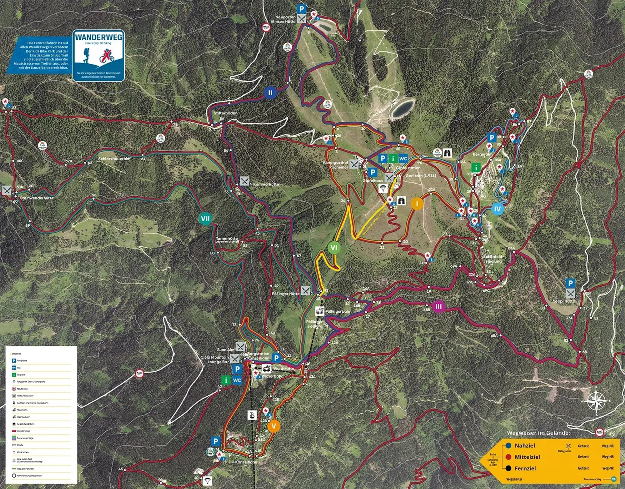 Wanderkarte Gerlitzen Alpe 2026